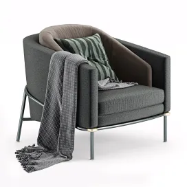 Minotti fil noir armchair